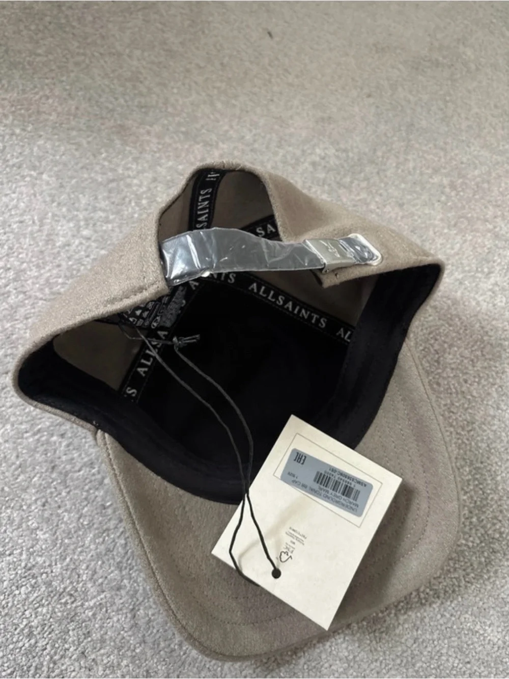 NWT AllSaints Underground Tonal BB Cap in March Grey Marl - Picture 5 of 5